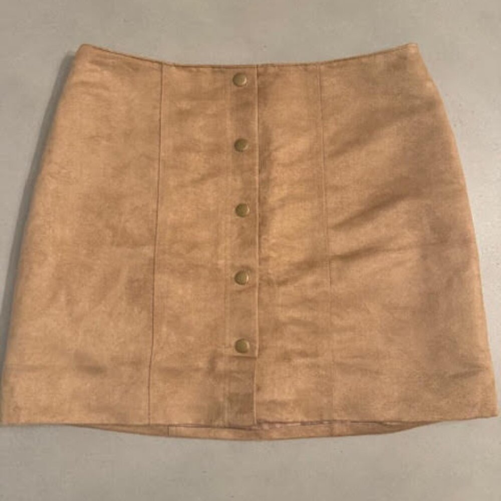 Gap Light Brown Suede Skirt